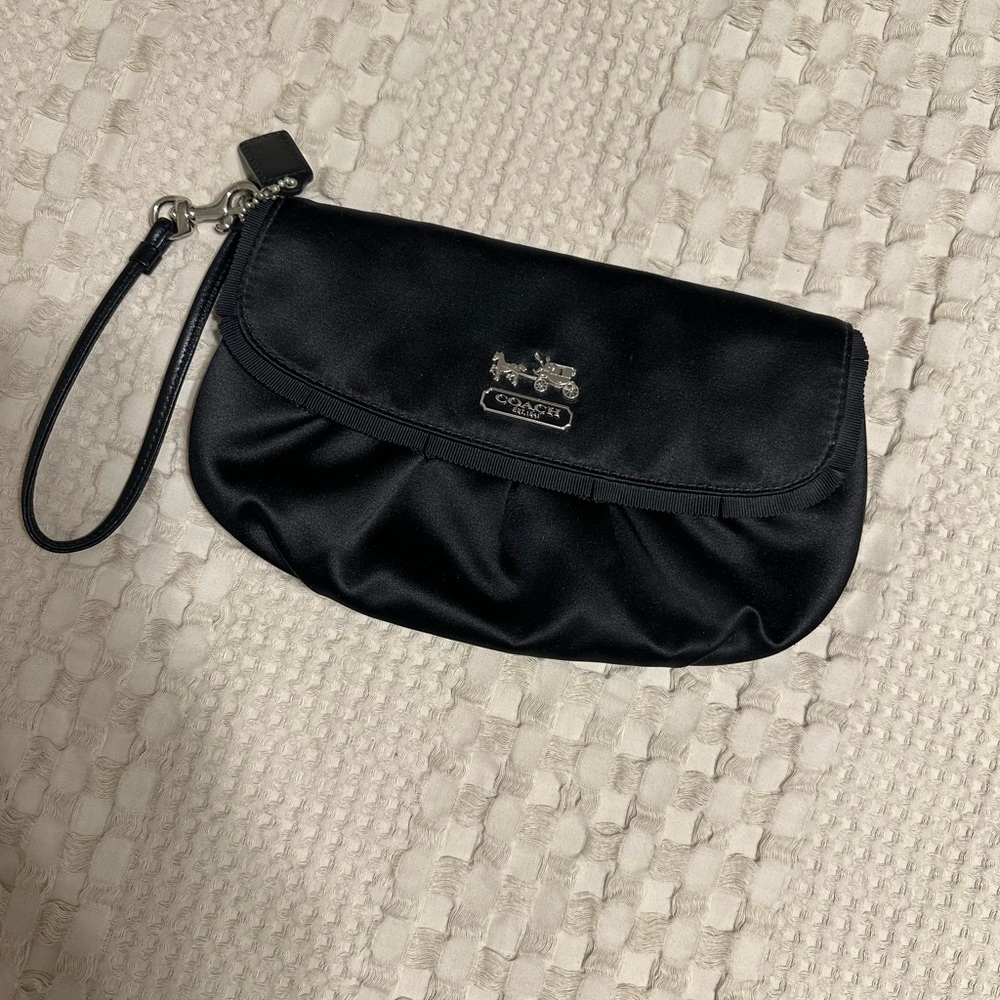 Coach Black Wristlet Clutch
